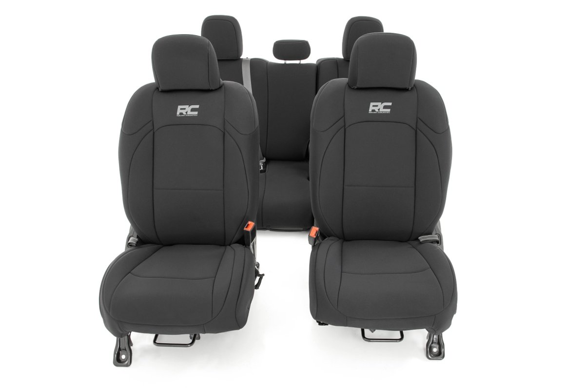 Jeep Gladiator Seat Covers - Front and Rear - Rough Country - Neoprene - '20-'23